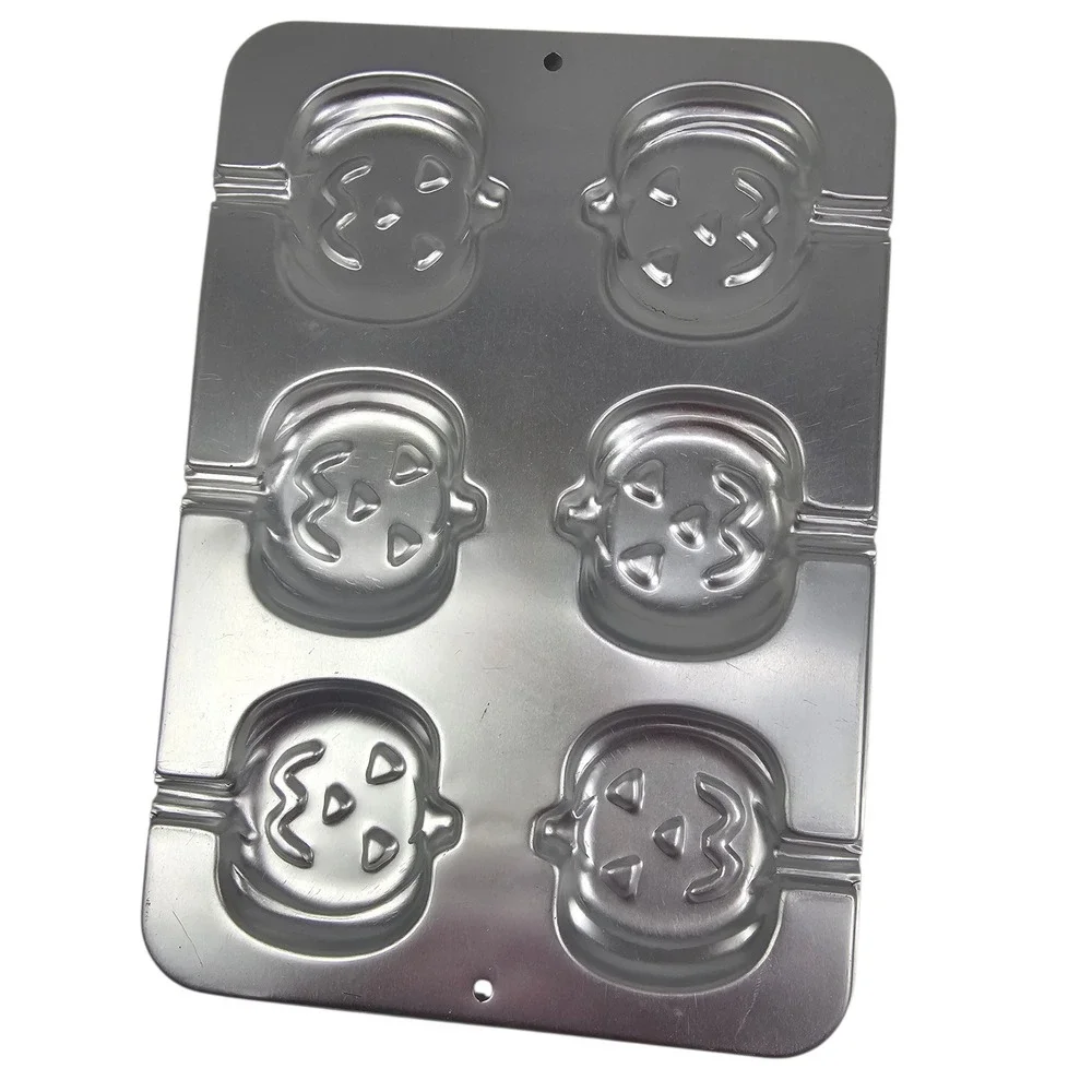 Wilton Vintage Aluminum Cake Pan Set Pumpkin Jack-o-Lantern and Snowman 6 Cavity